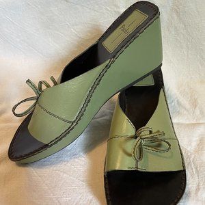 Linea Paolo - Sage Green Wedge Sandal - NWOT